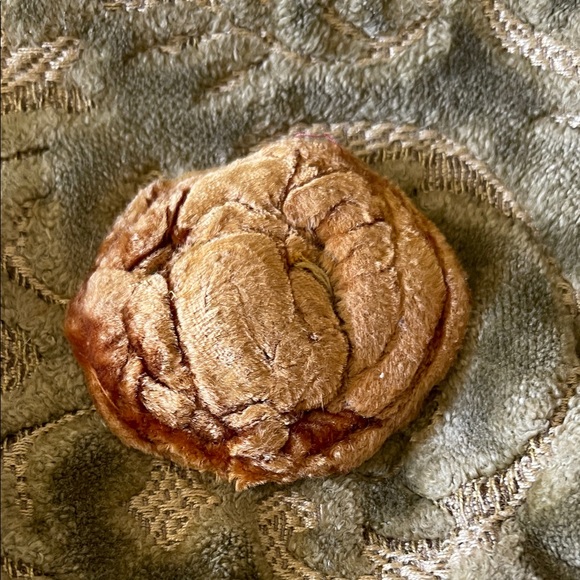 Vintage Magnolia Pearl Textured Green and Orange velvet flower coin purse~ - Picture 7 of 8